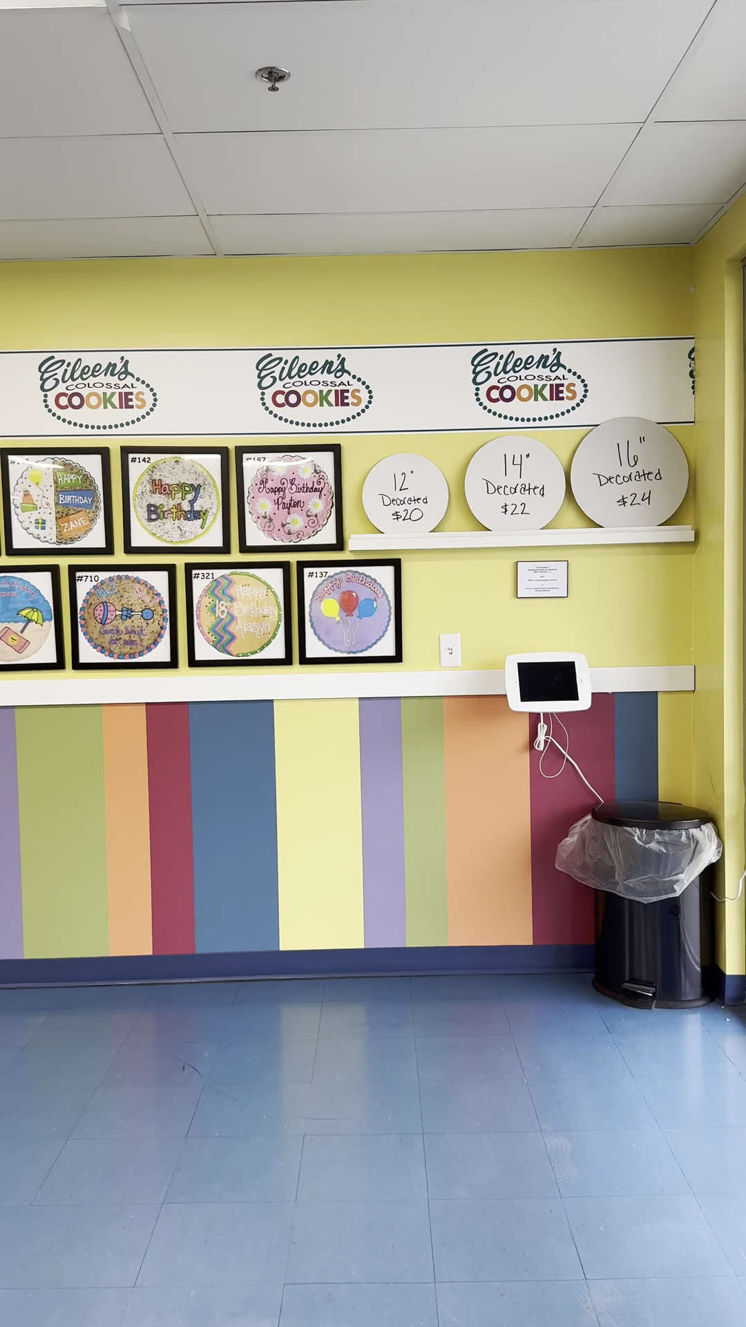 Eileen's Cookies Menu