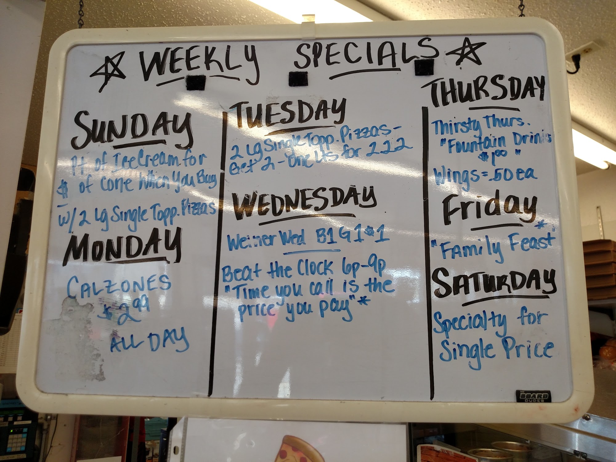 Godfather's Pizza Menu