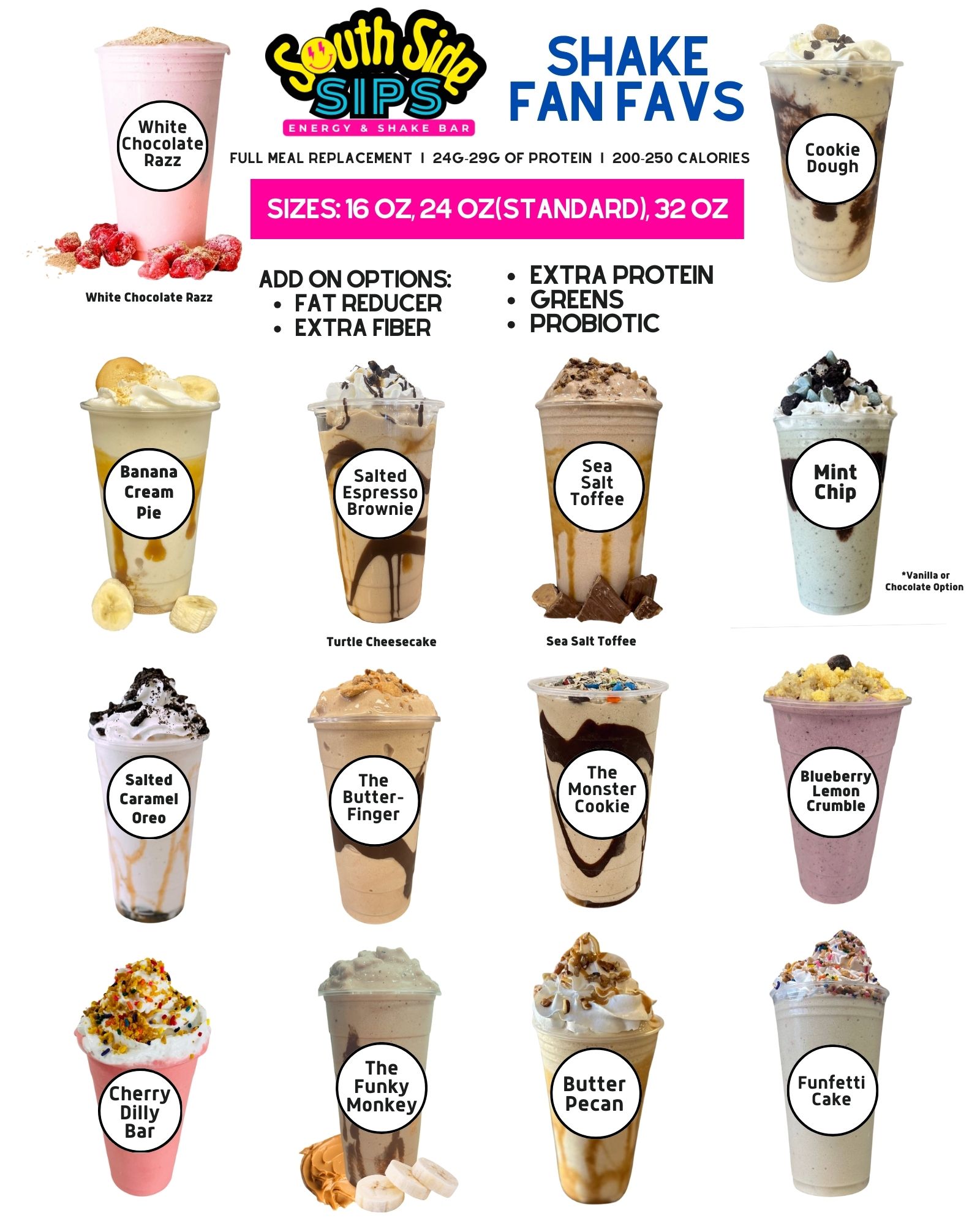 South Side Sips Menu