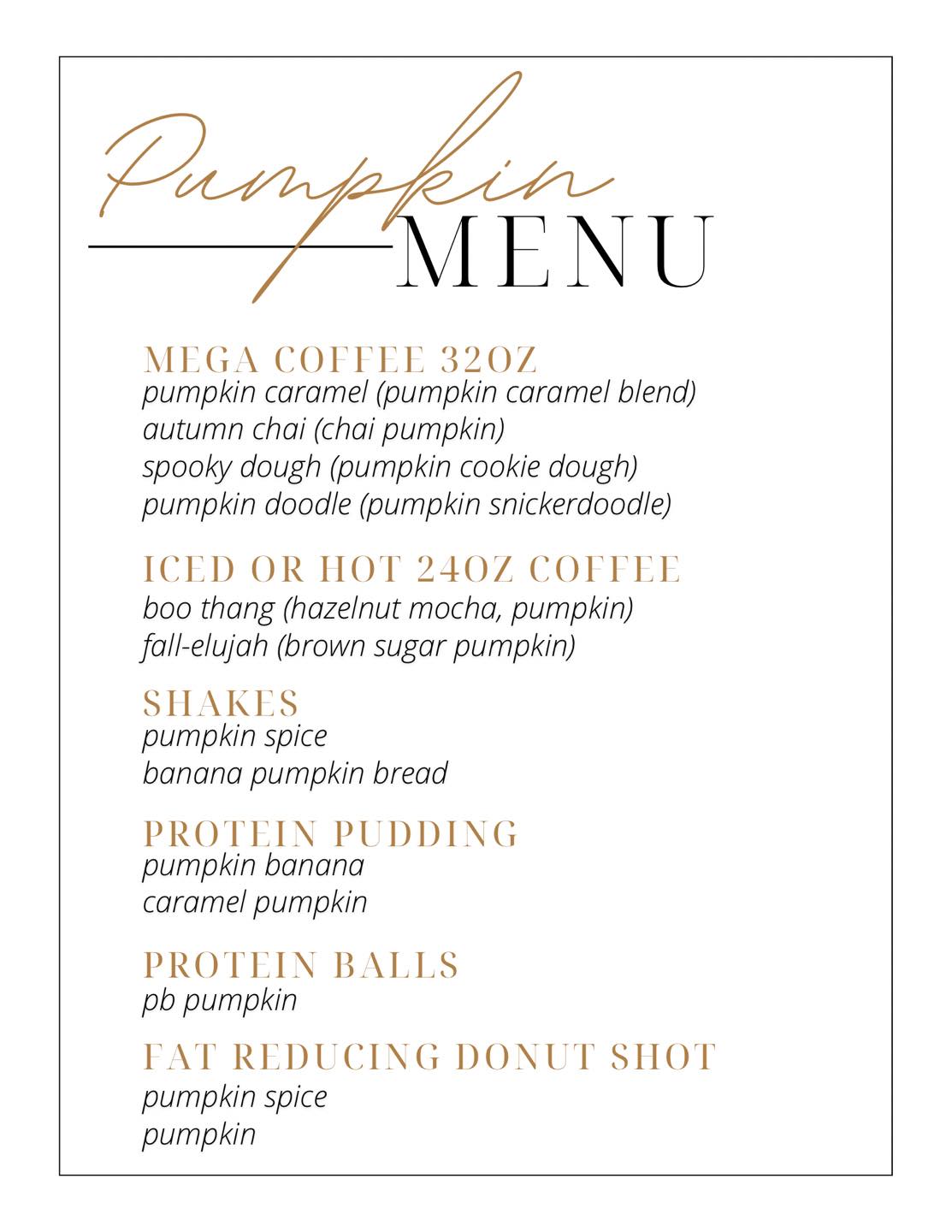 Herbalife- Level Up Nutrition Menu