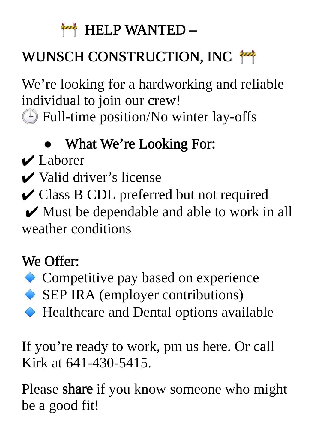 Wunsch Construction Inc