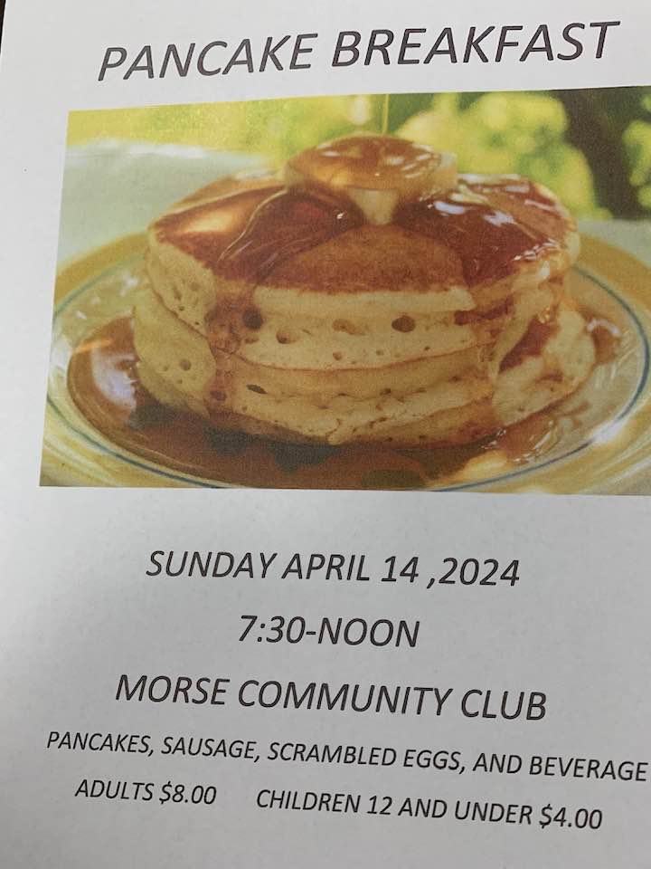 Morse Community Club Menu