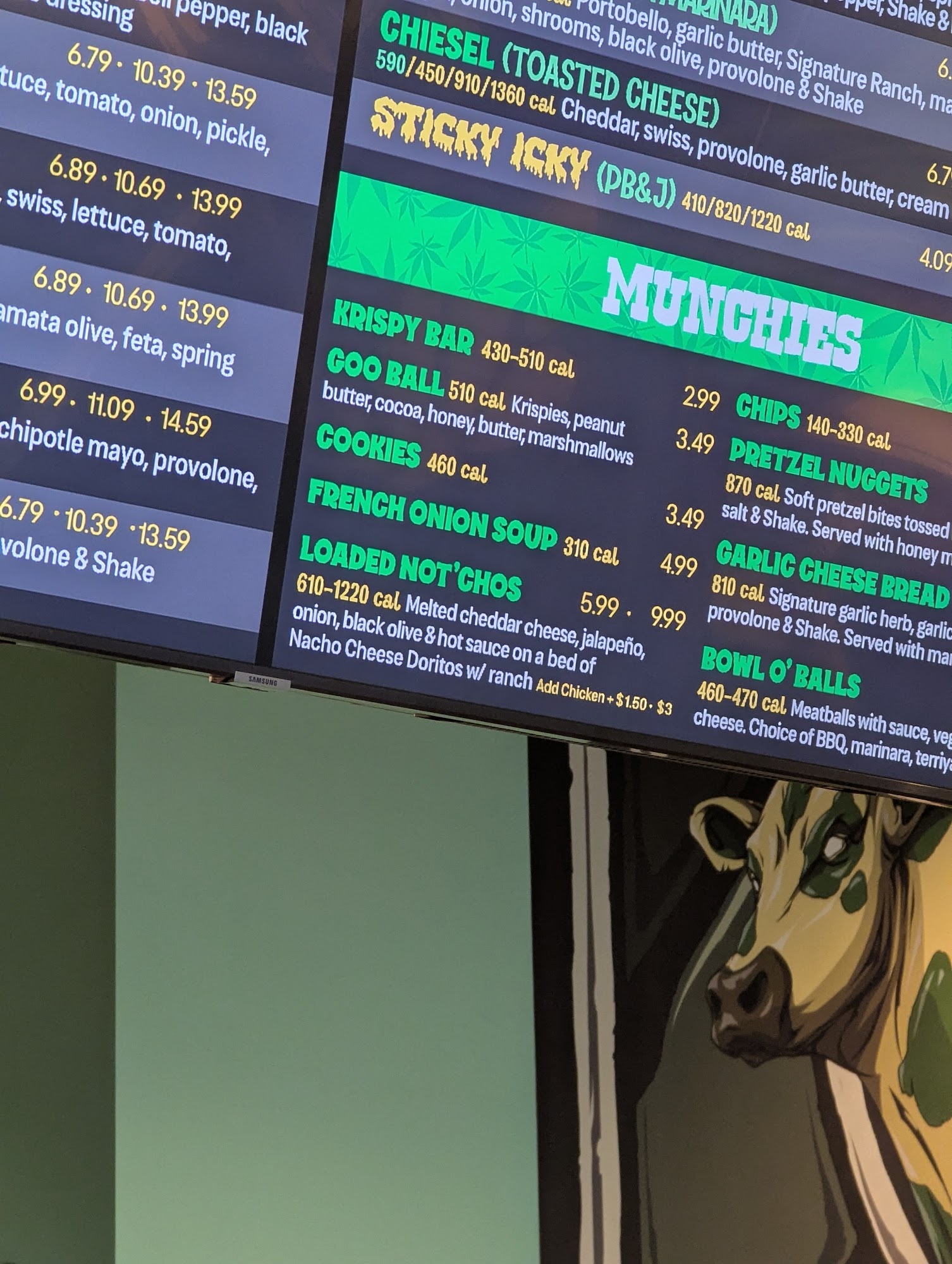 Cheba Hut 'Toasted' Subs Menu