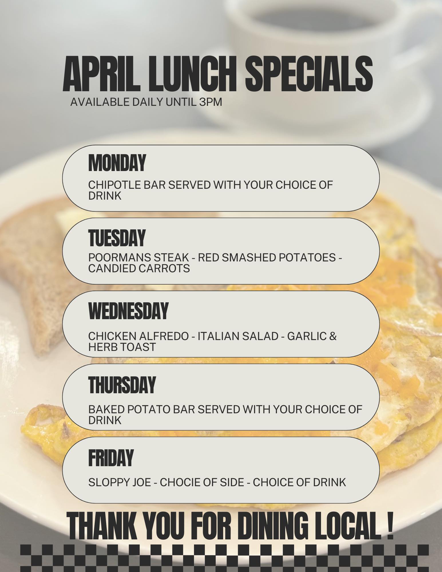 Lizzie's Kitchen and Cafe Menu