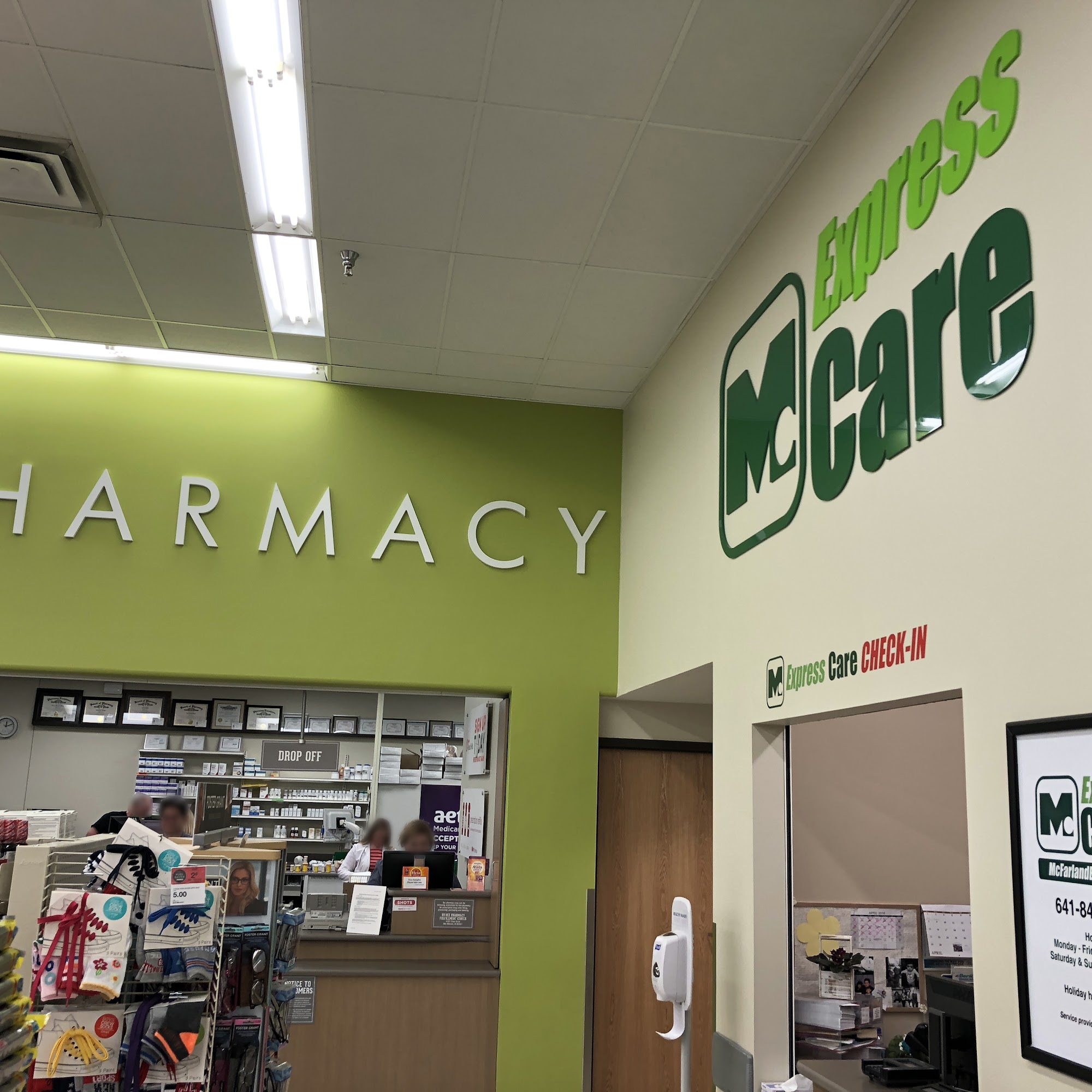 McFarland Express Care - Marshalltown Hy-Vee 802 S Center St, Marshalltown Iowa 50158