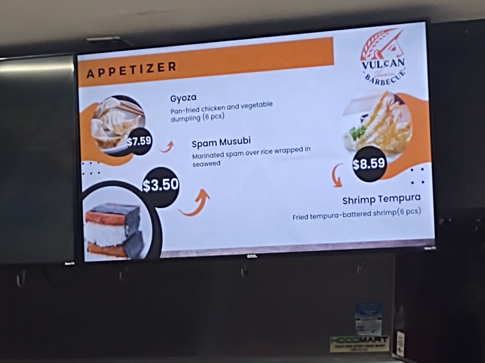 Vulcan Hawaiian Barbecue Menu