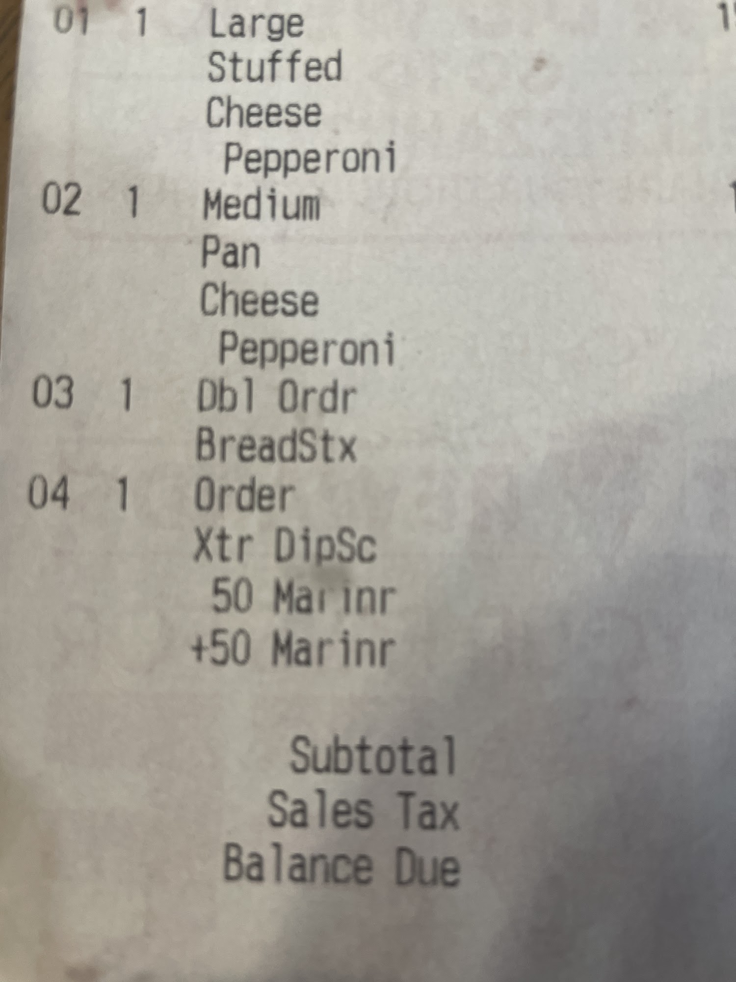 Pizza Hut Menu