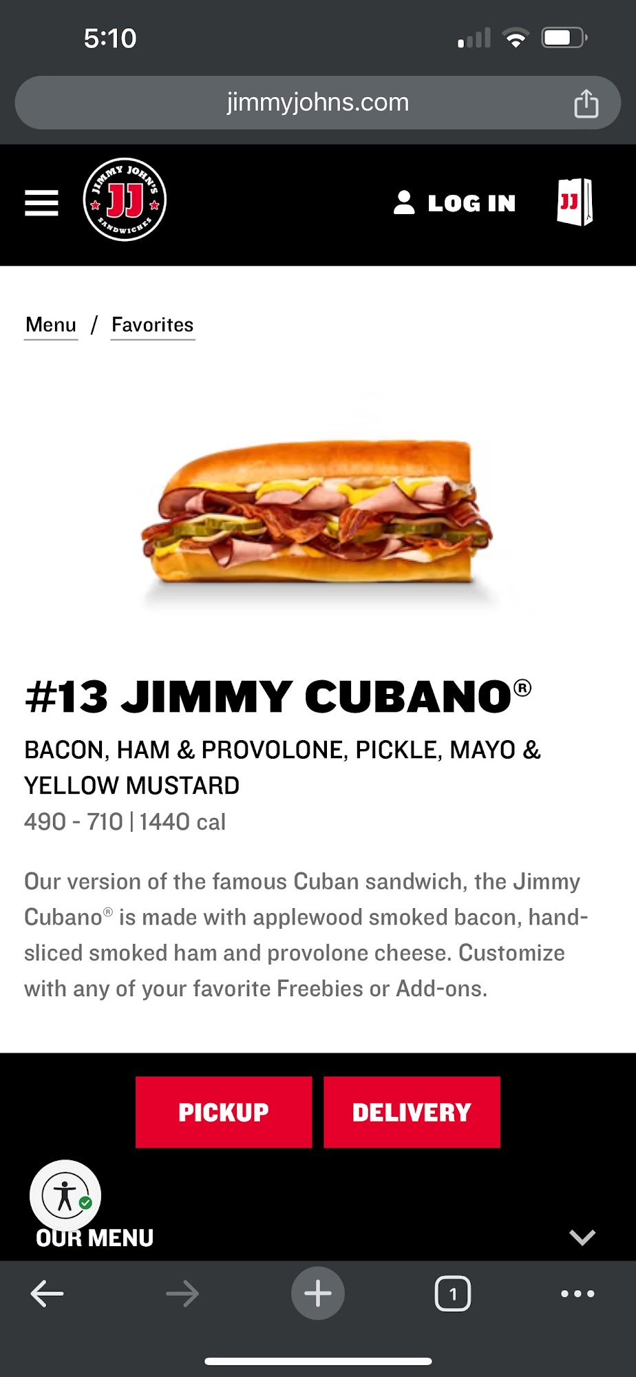 Jimmy John’s Menu
