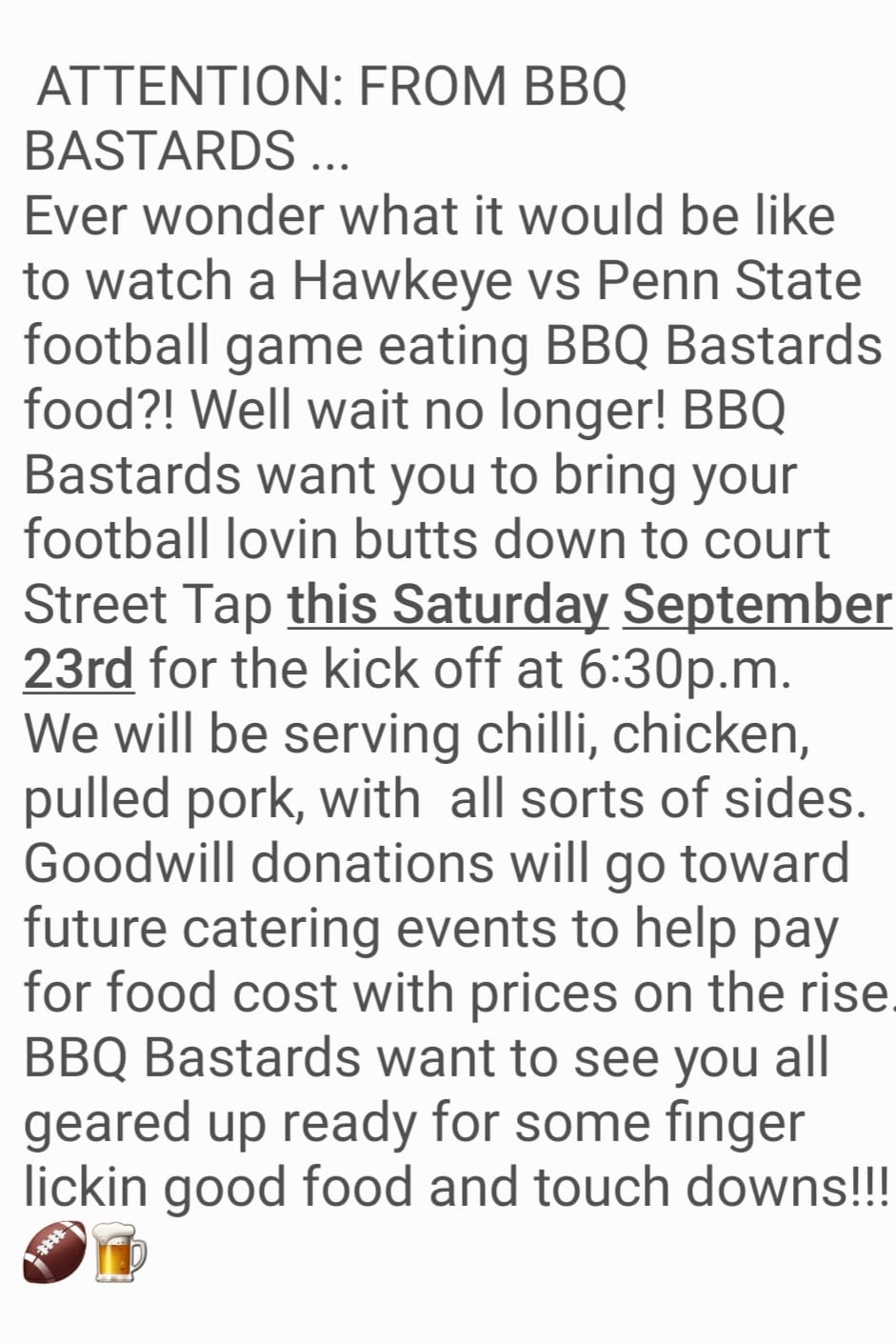 Court Street Tavern Menu