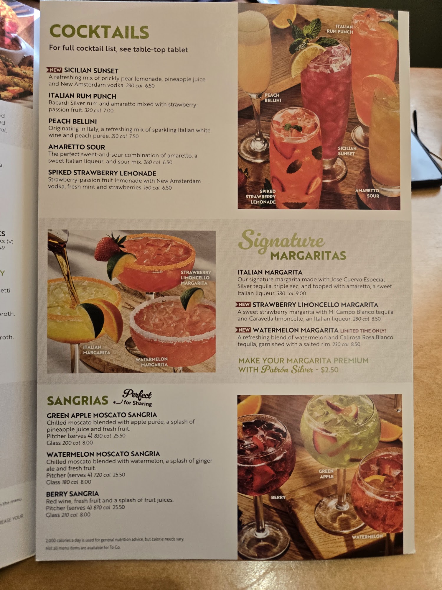 Olive Garden Italian Restaurant Menu