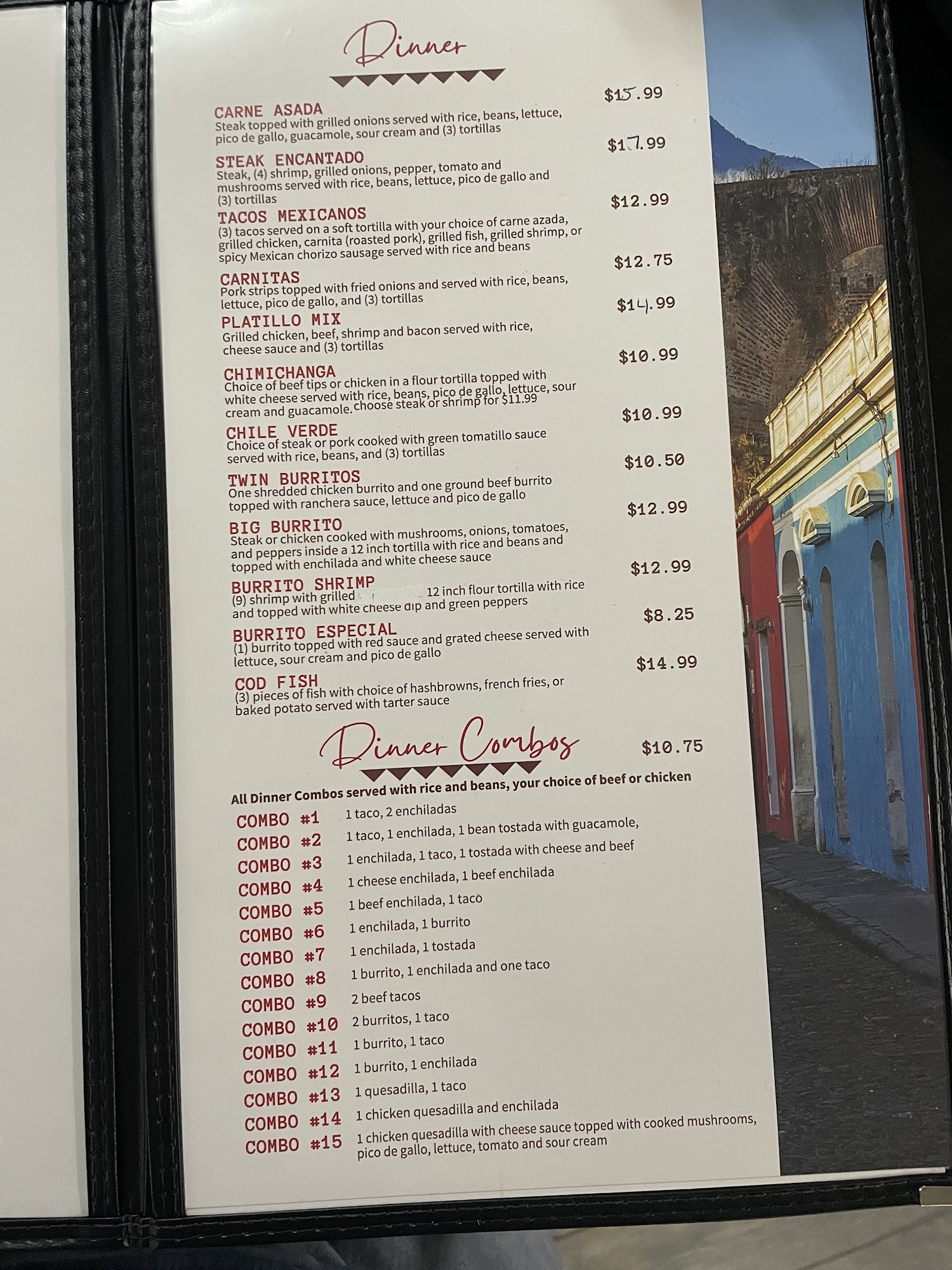 El Encanto Restaurant Menu