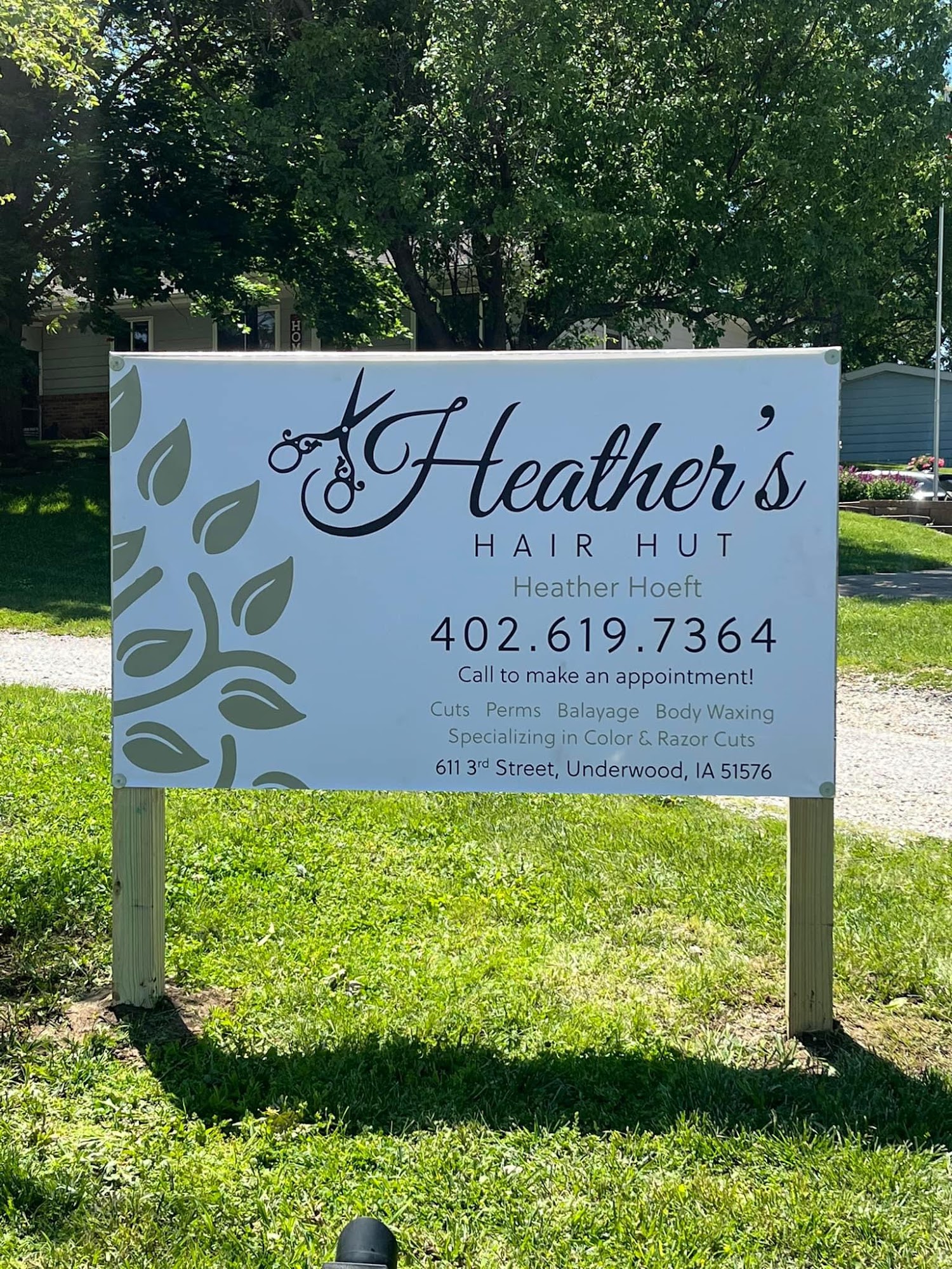 Heather's Hair Hut LLC 611 3rd St, Underwood Iowa 51576