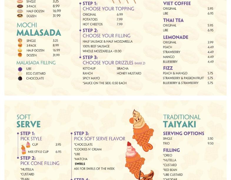 Mee Mochi Donuts & Soft Serve Menu
