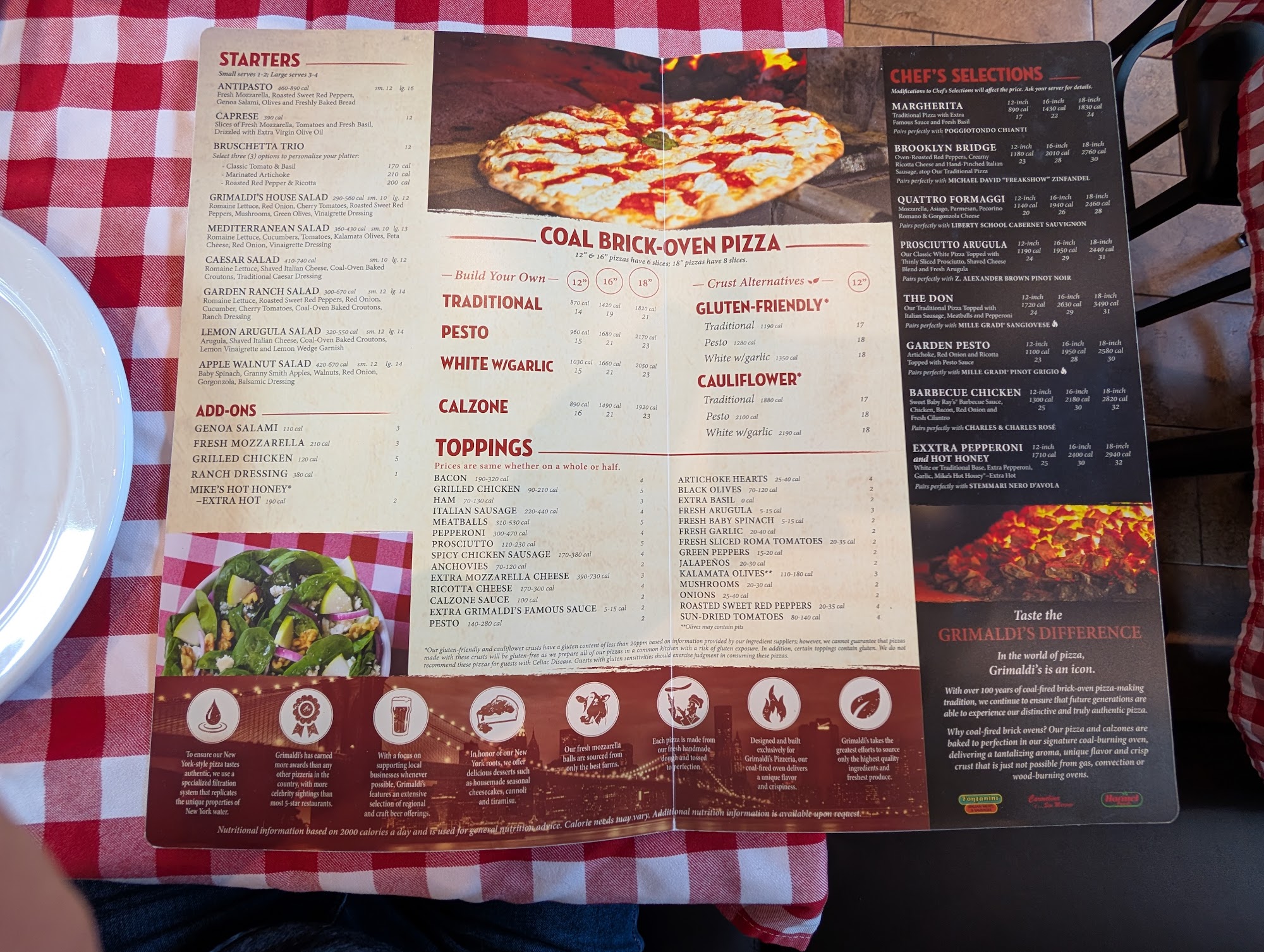 Grimaldi’s Pizzeria Menu