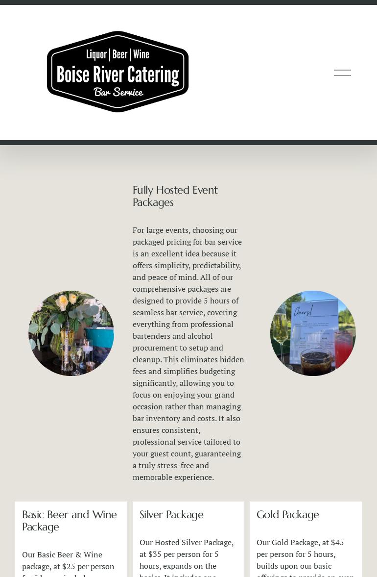 Boise River Catering Menu