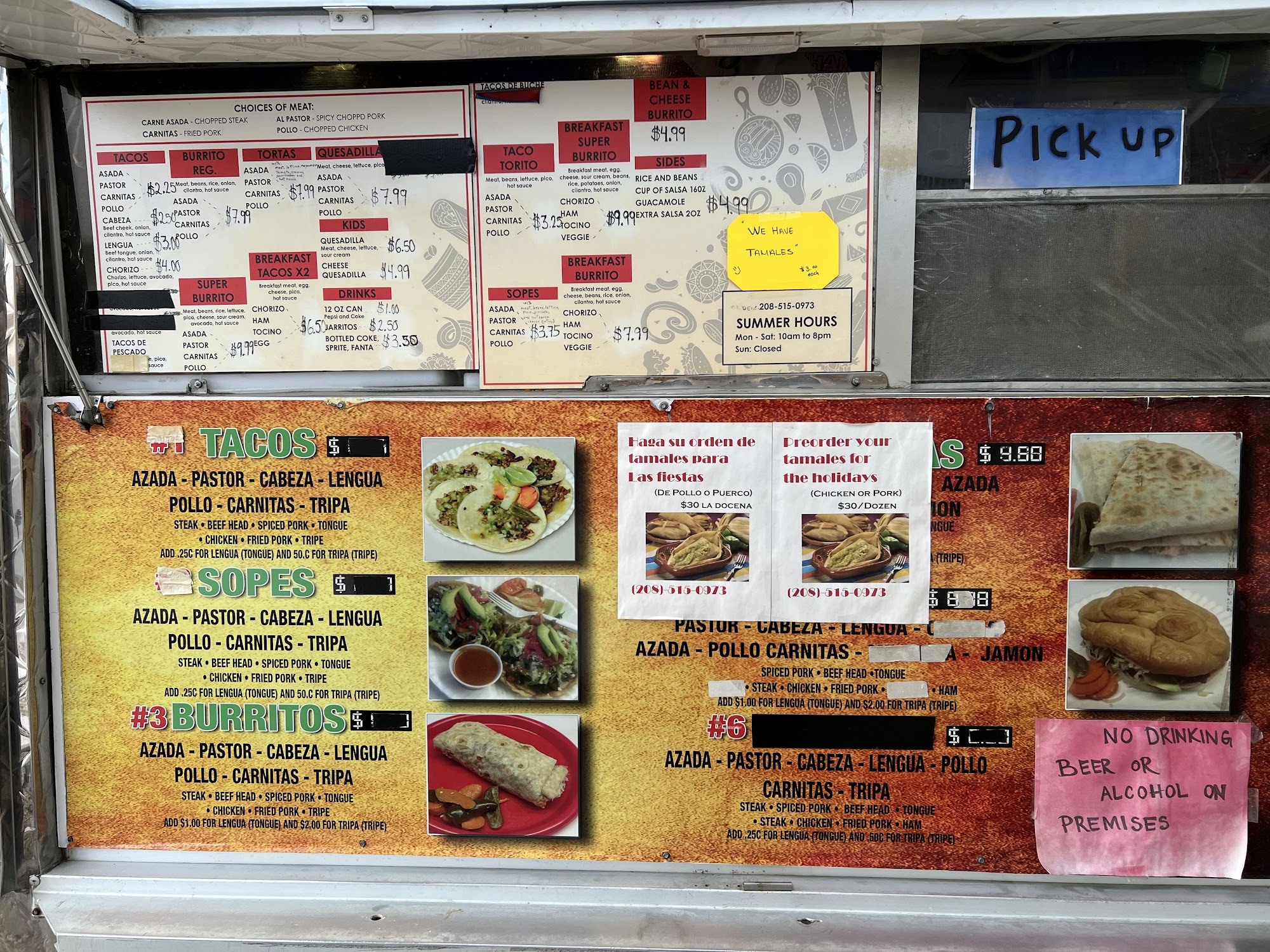 Taqueria El Torito Menu