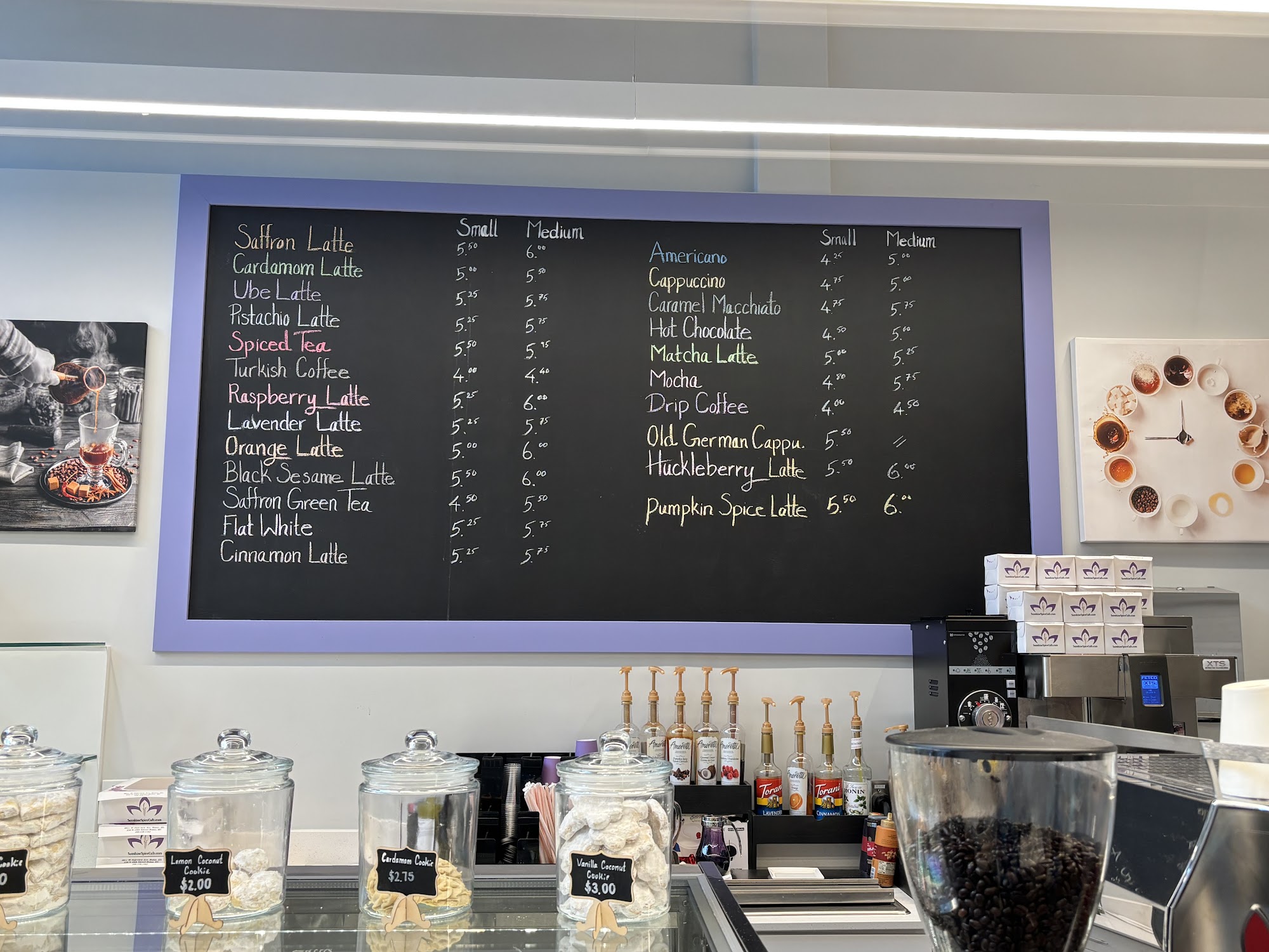 Sunshine Spice Cafe Menu