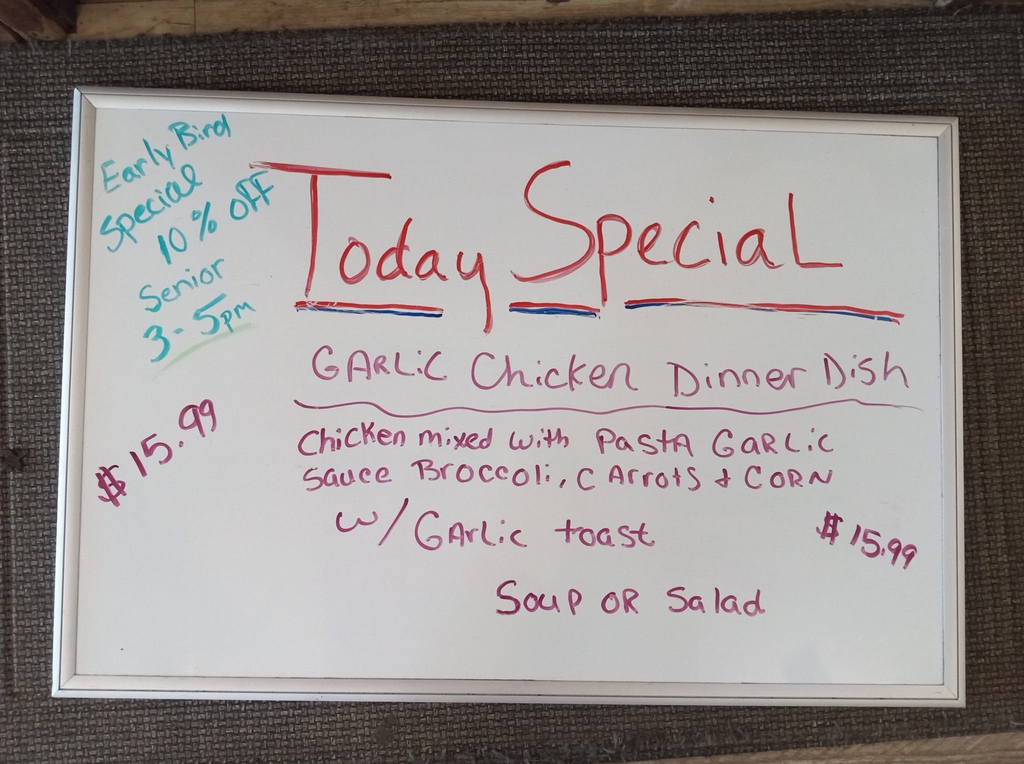 Lakey's Cafe & RV Park Menu