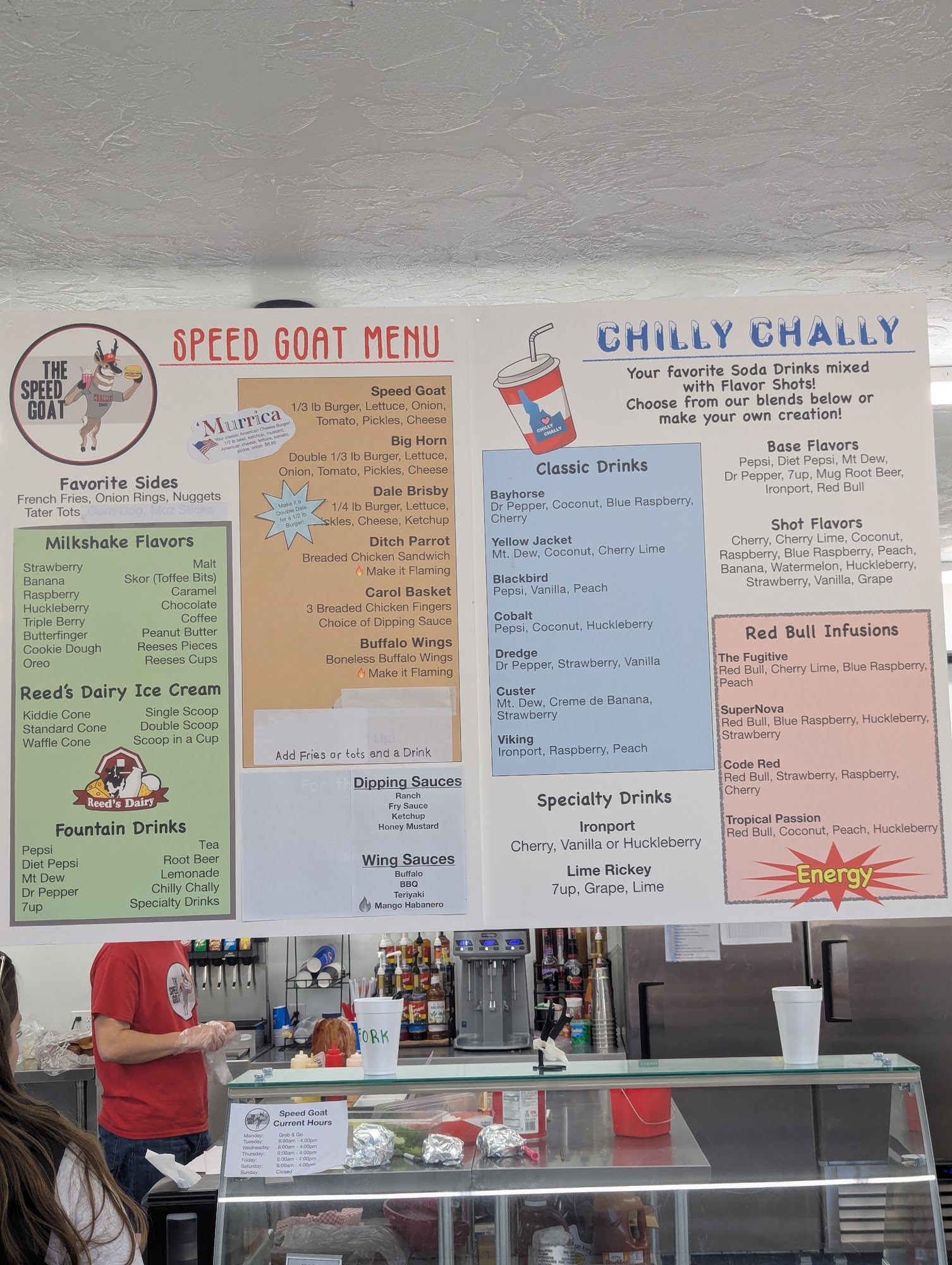 The Speed Goat Menu