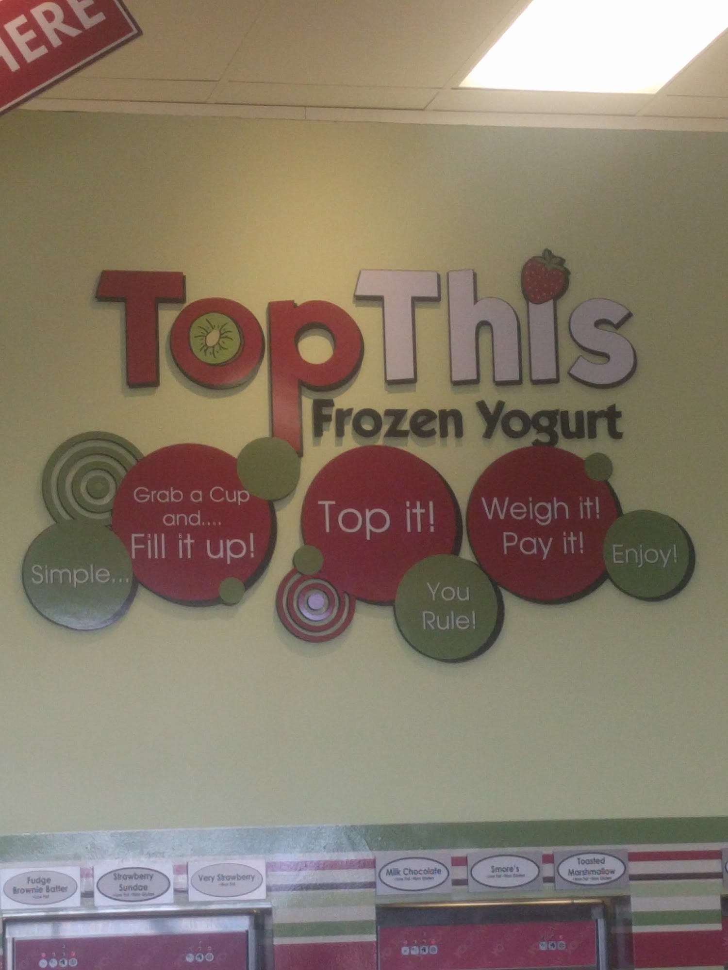 Top This Frozen Yogurt & Treats Menu