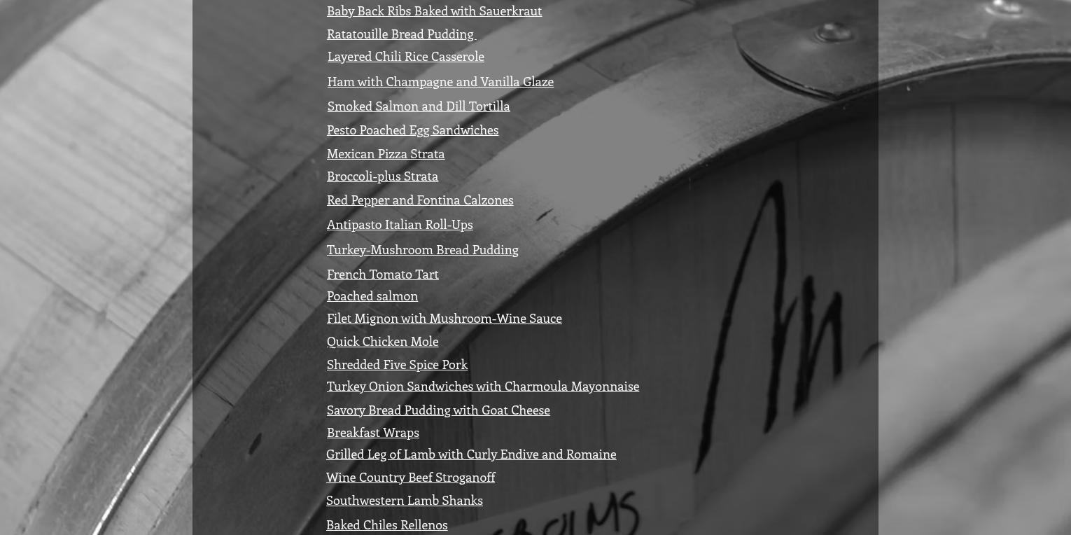 Coeur D'Alene Cellars Menu