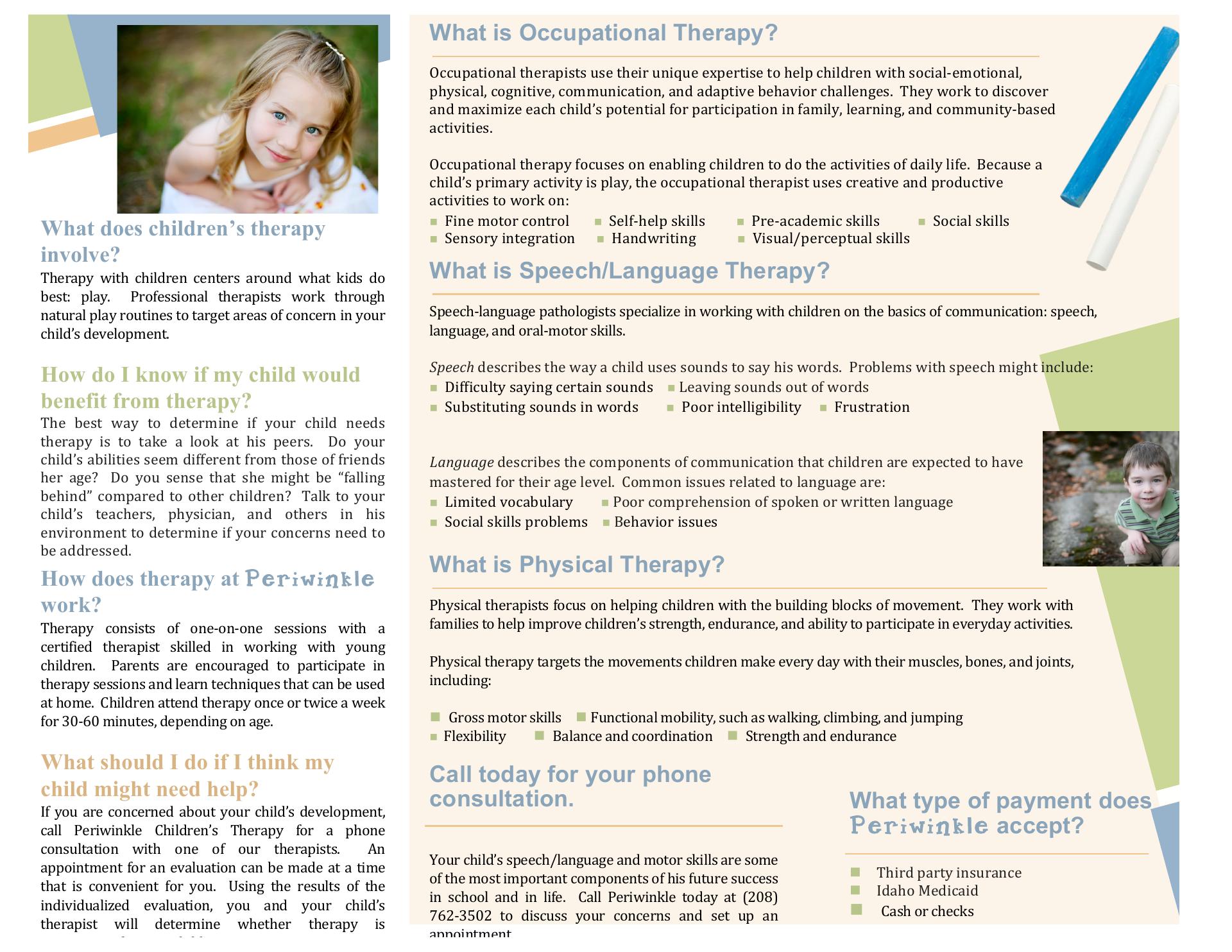 Periwinkle Children's Therapy 917 W Canfield Ave, Coeur d'Alene Idaho 83815