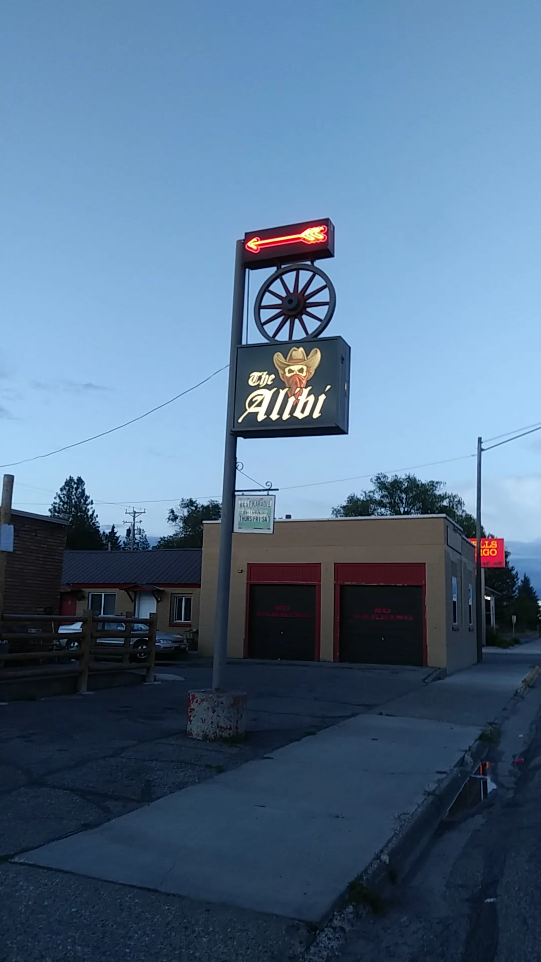 The Alibi Bar Menu