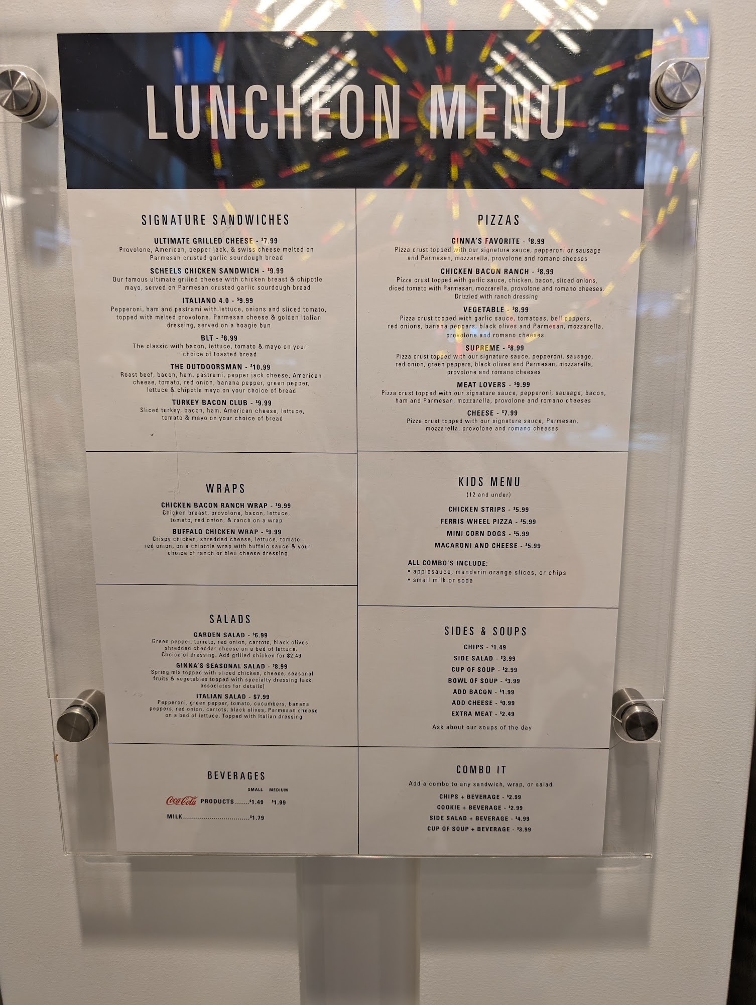 Ginna’s Café Menu