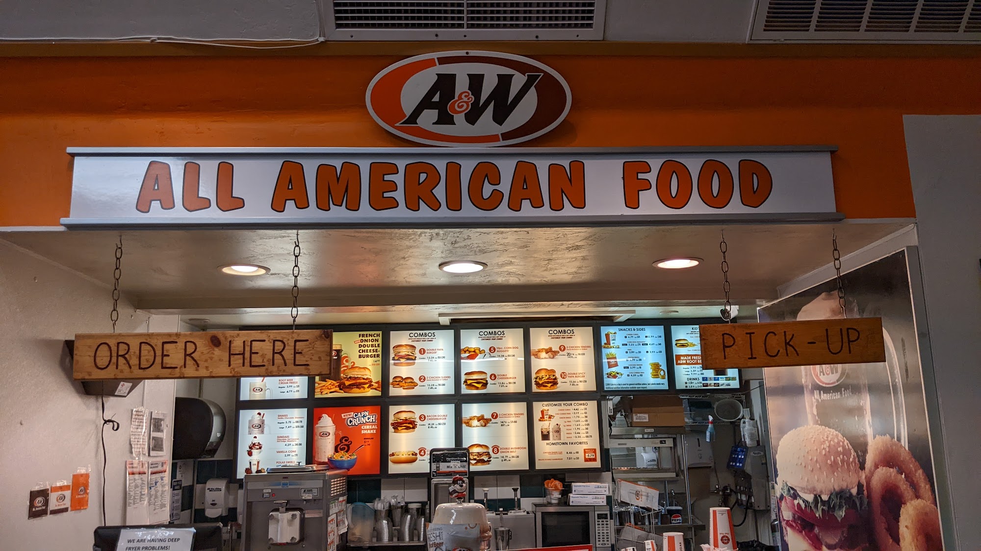 A&W Restaurant Menu