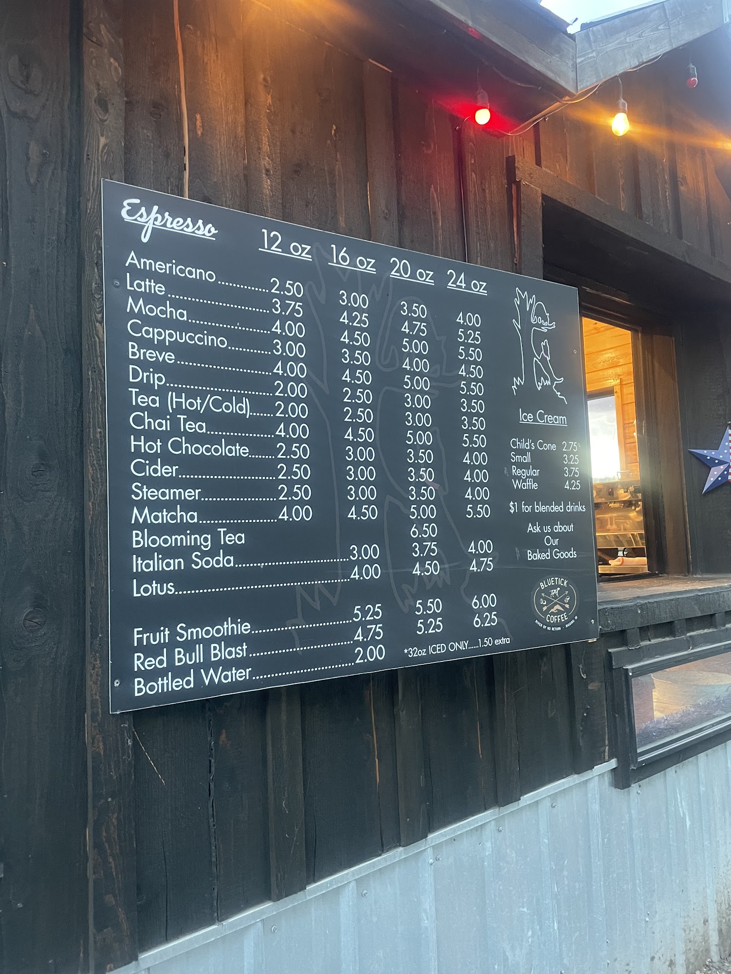 Bluetick coffee new meadows Menu