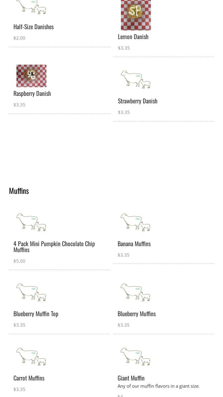 Sheperd’s Place Gluten Free Bakery Menu