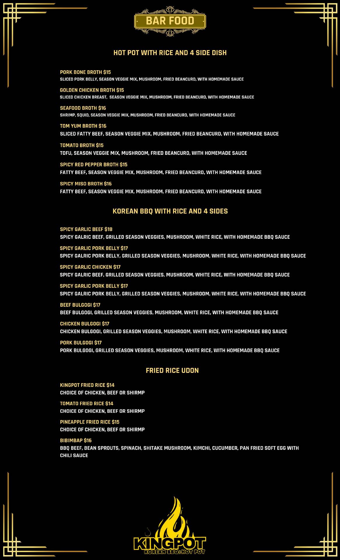 Kingpot Korean BBQ & hotpot 1599 Yellowstone Ave, Pocatello