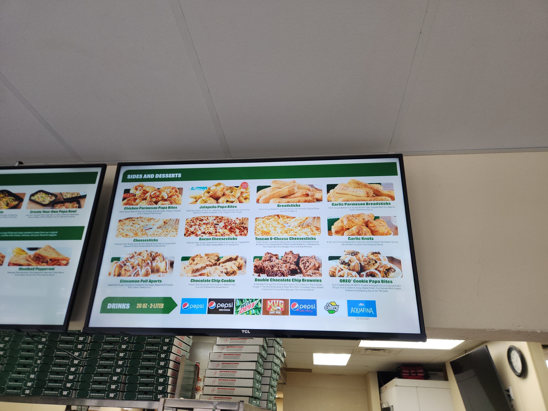 Papa Johns Pizza Menu