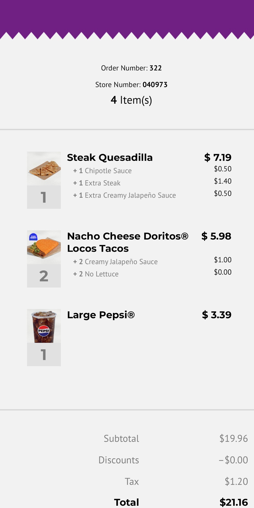 Taco Bell Menu