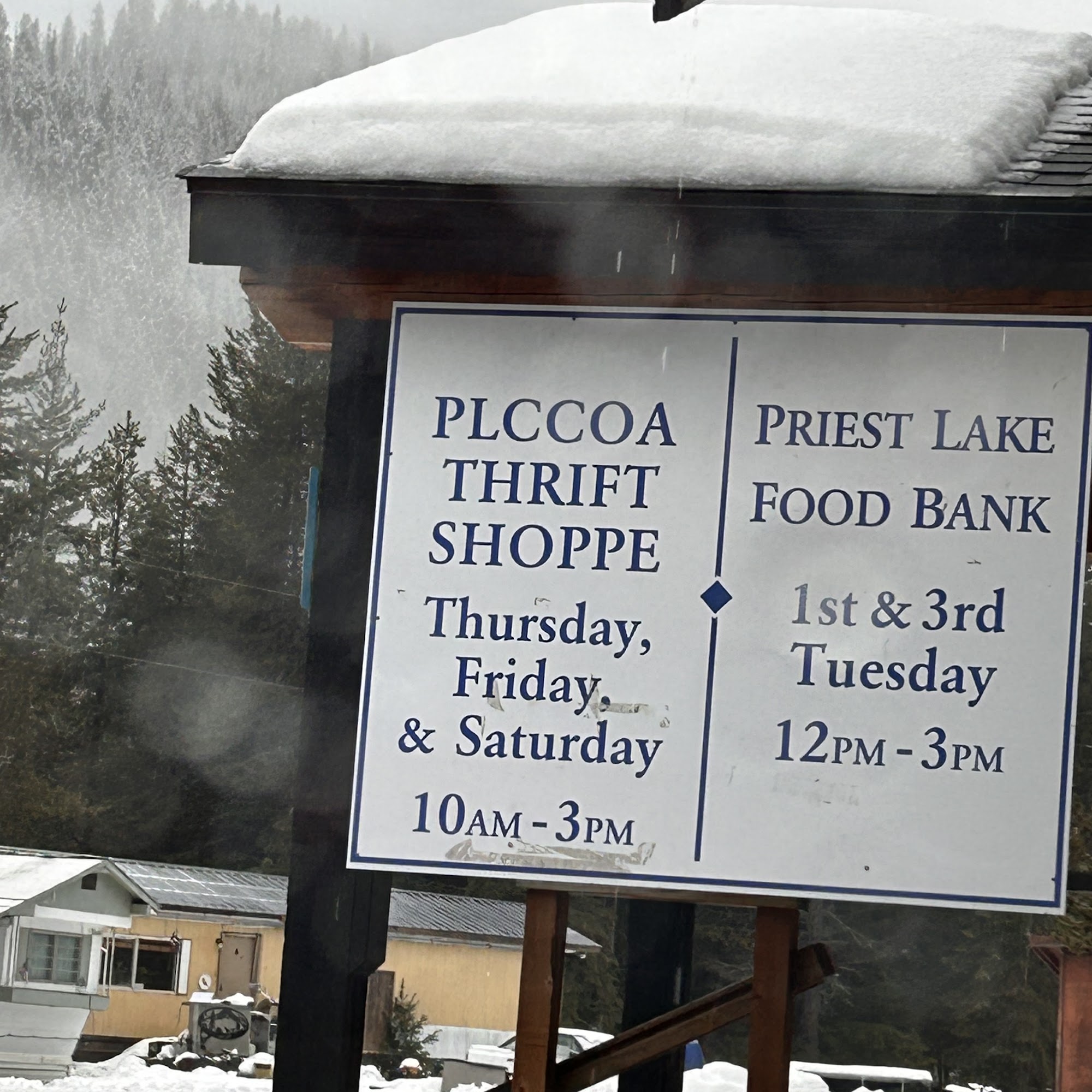 Priest Lake Community Outreach Association Thrift Shop Priest Lake