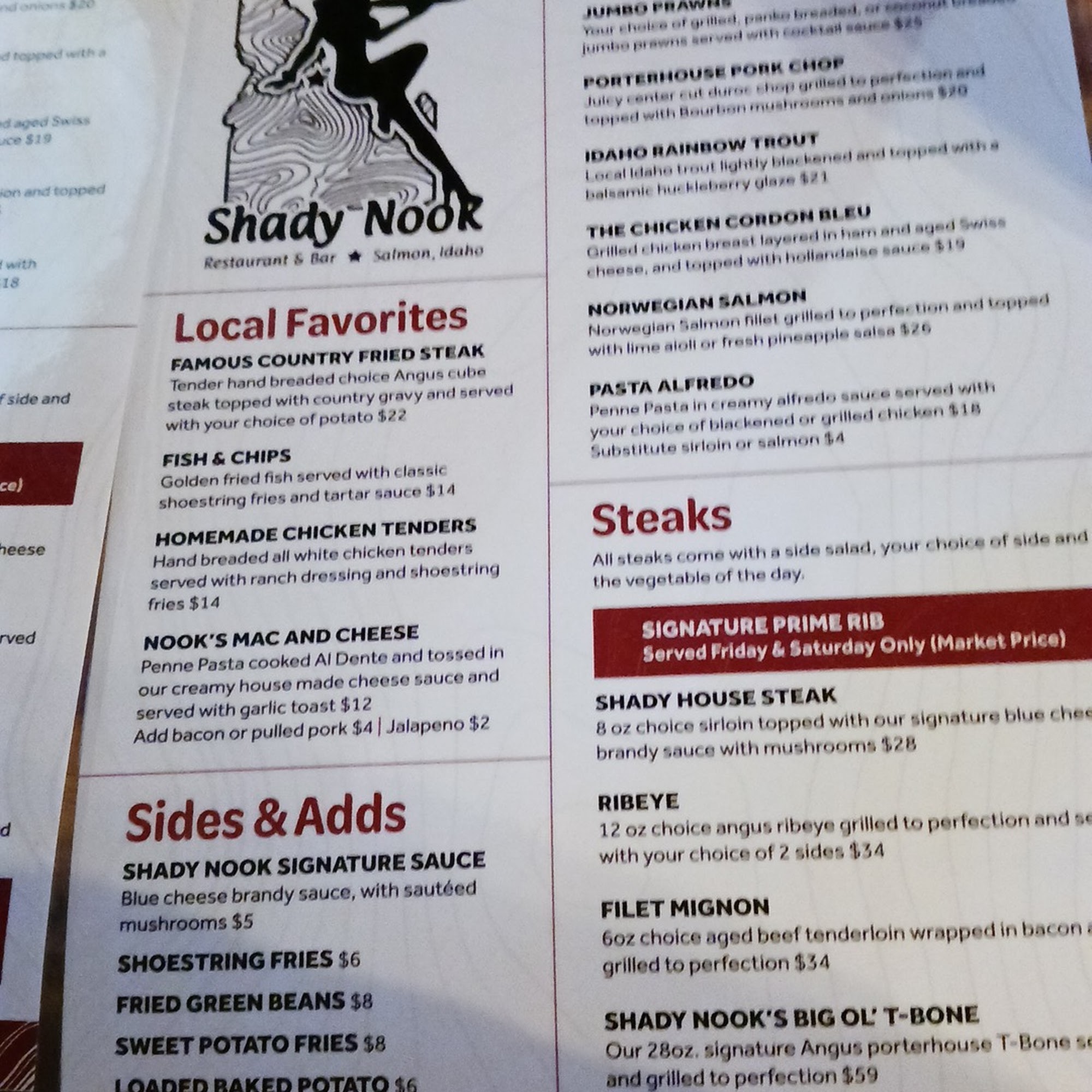 Shady Nook Restaurant & Lounge Salmon