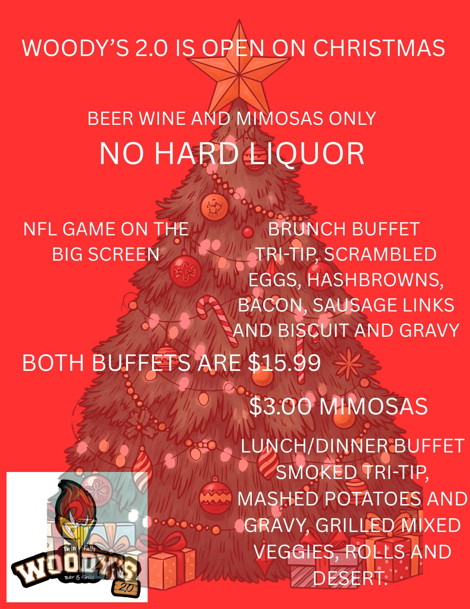 Woody's 2.0 Menu