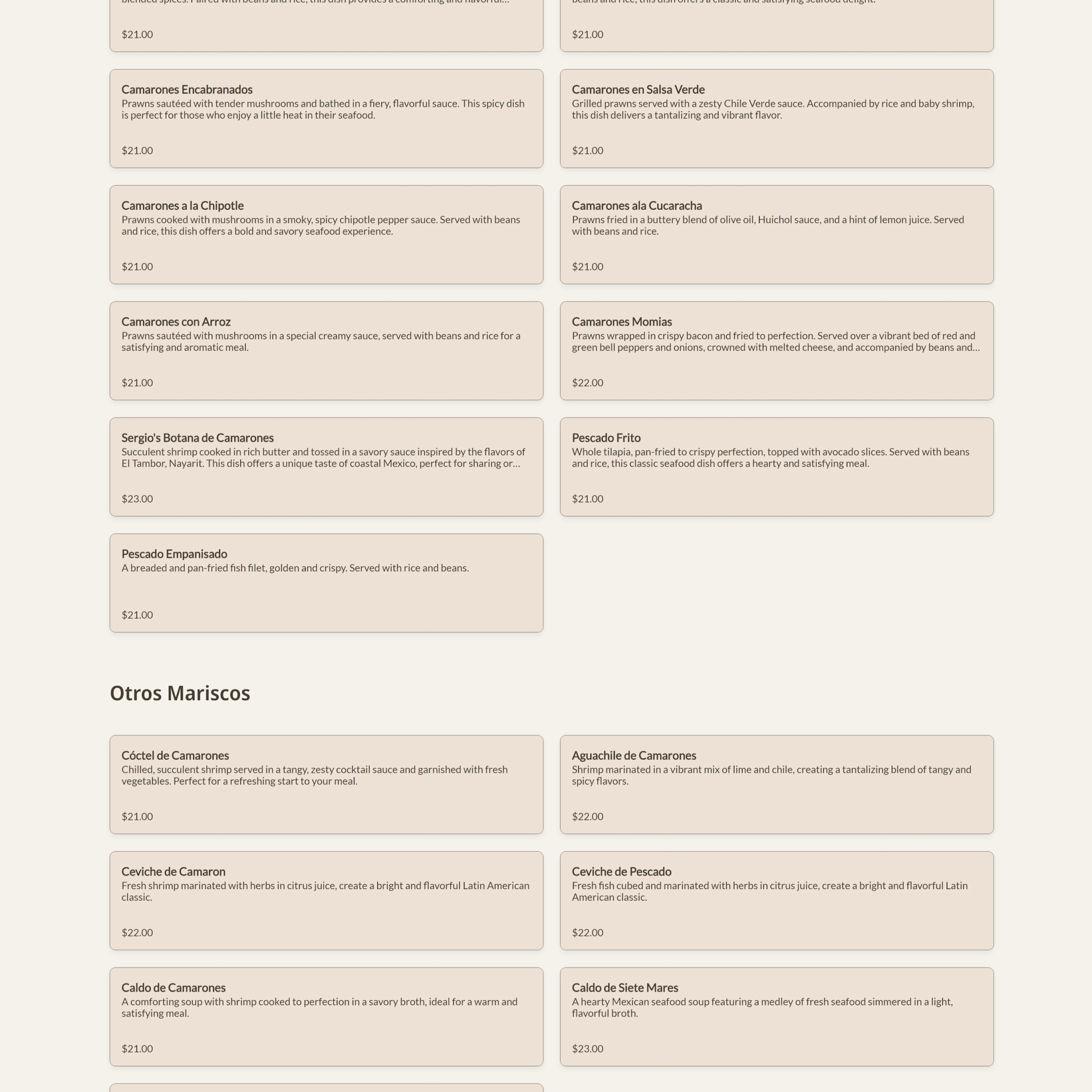 Sergio's Cocina Mexicana Victor