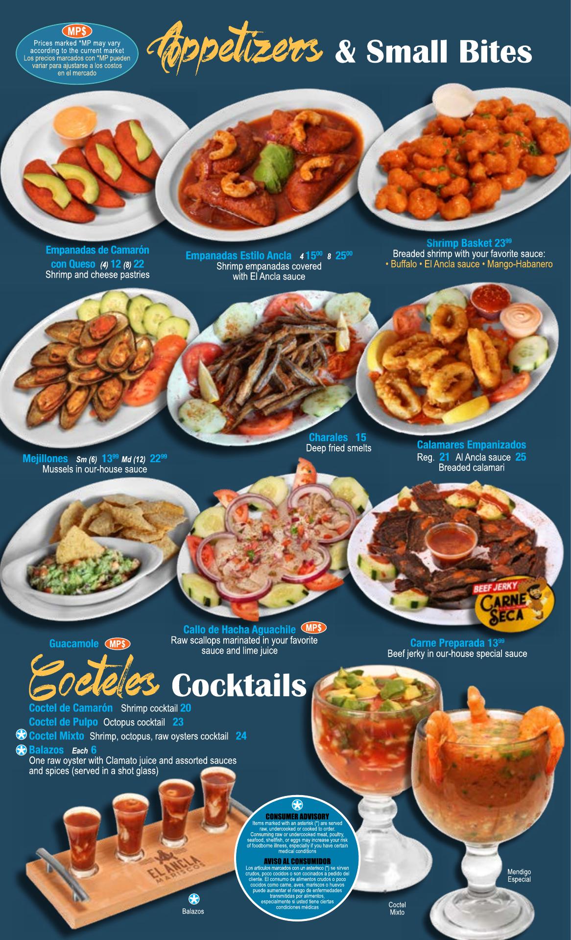 El Ancla Mariscos Menu