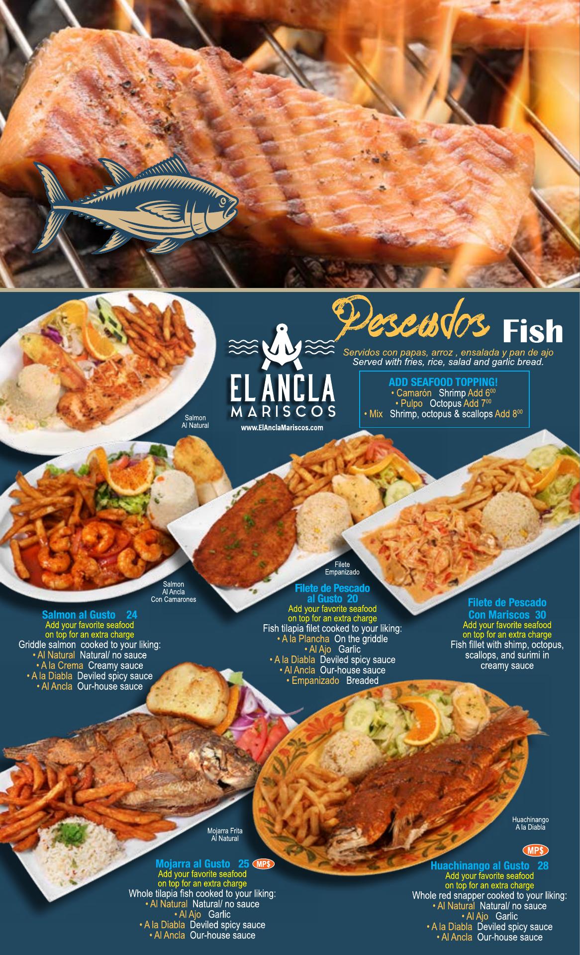 El Ancla Mariscos Menu
