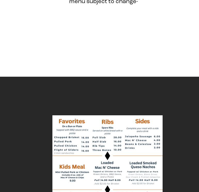 Dave's Holy Smokes BBQ Menu