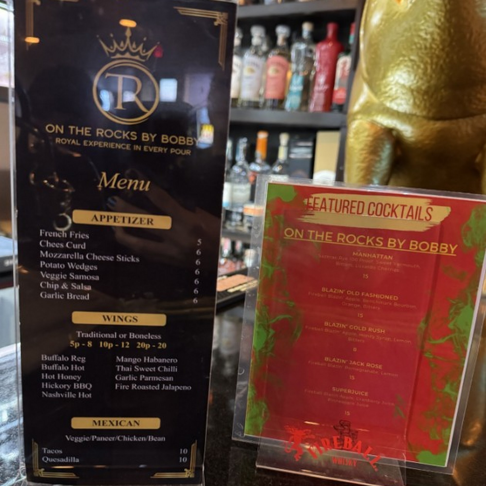 On The Rocks By Bobby Menu