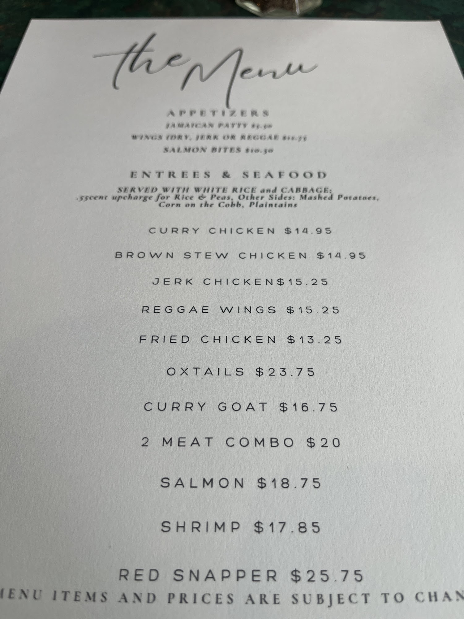 Hangover Social Restaurant & Bar Menu