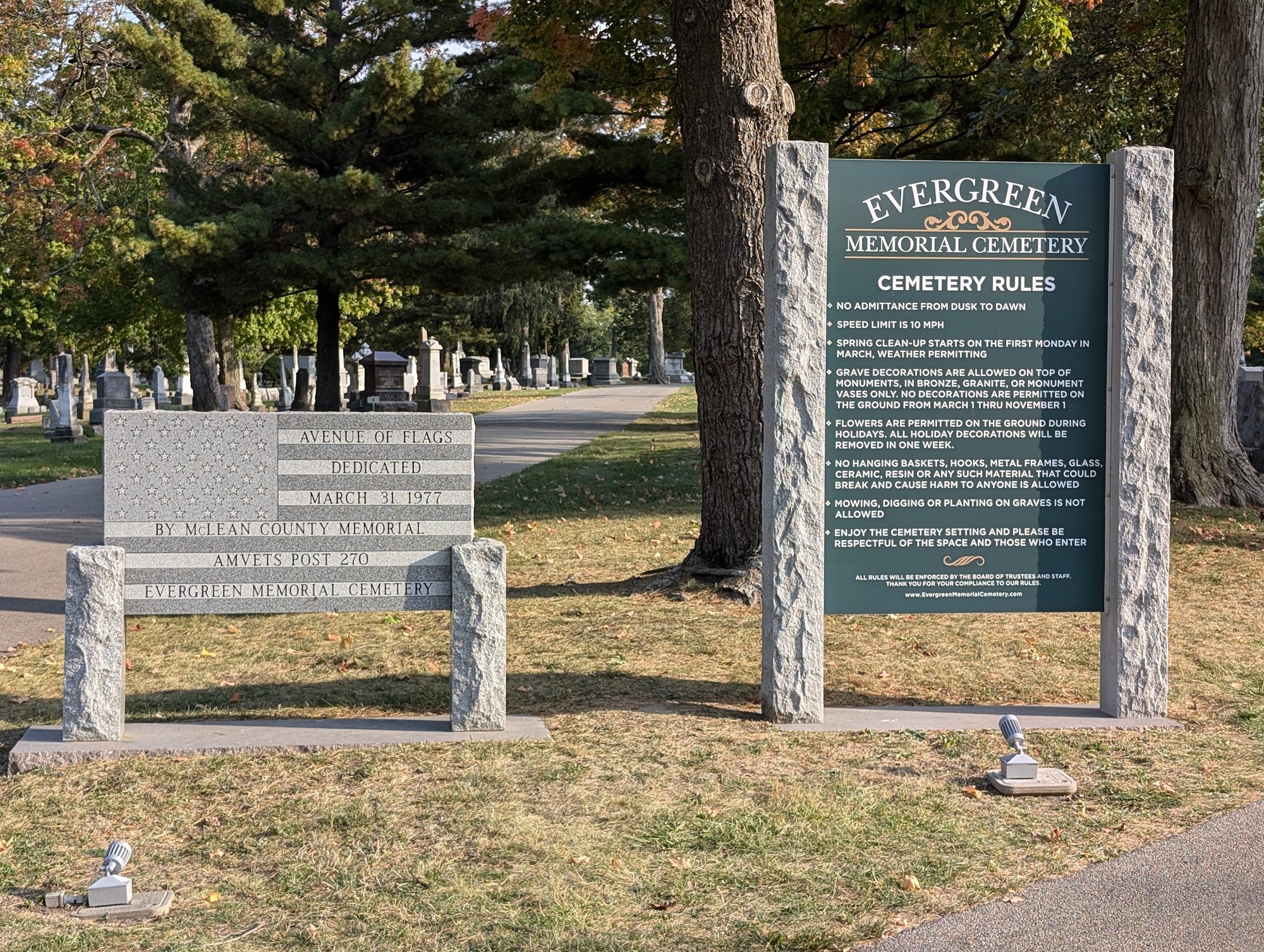 Evergreen Memorial Cemetery Bloomington