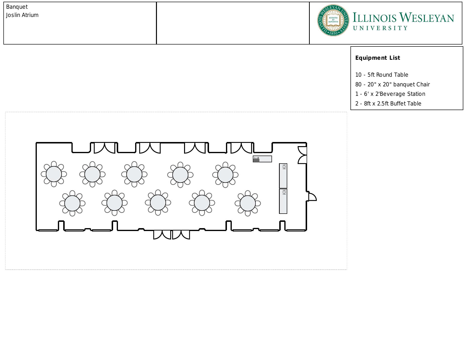 Memorial Center Menu