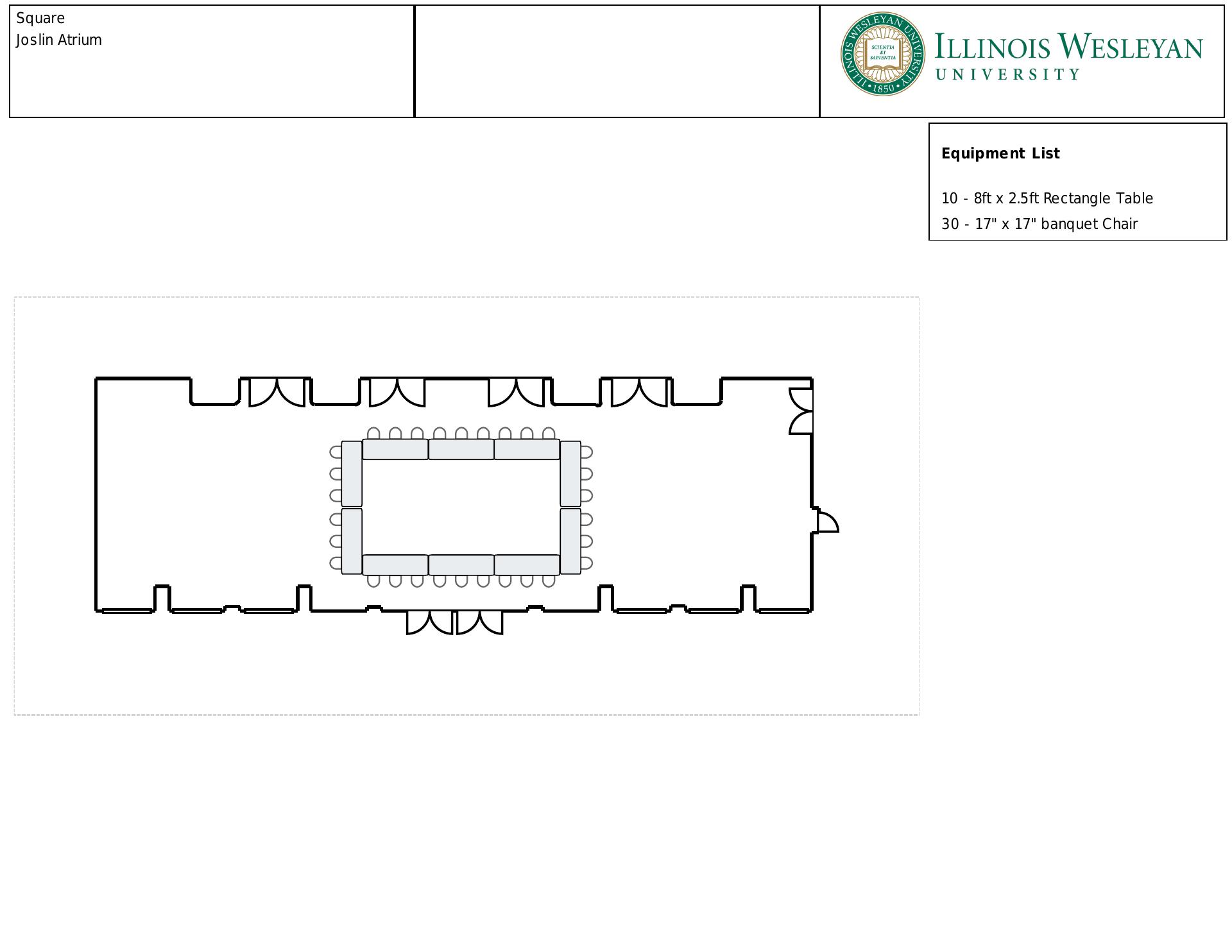 Memorial Center Menu