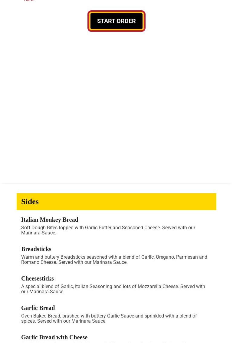 Godfather's Pizza Express Menu