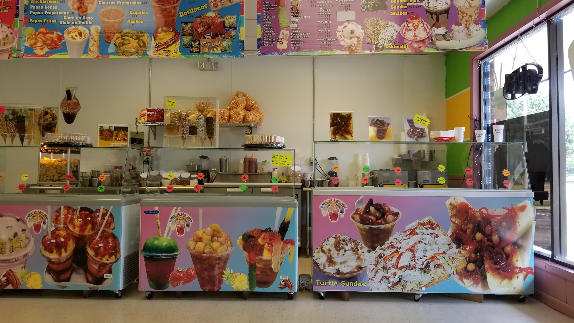 Neveria Arcoiris Rainbow Ice Cream Shop Menu