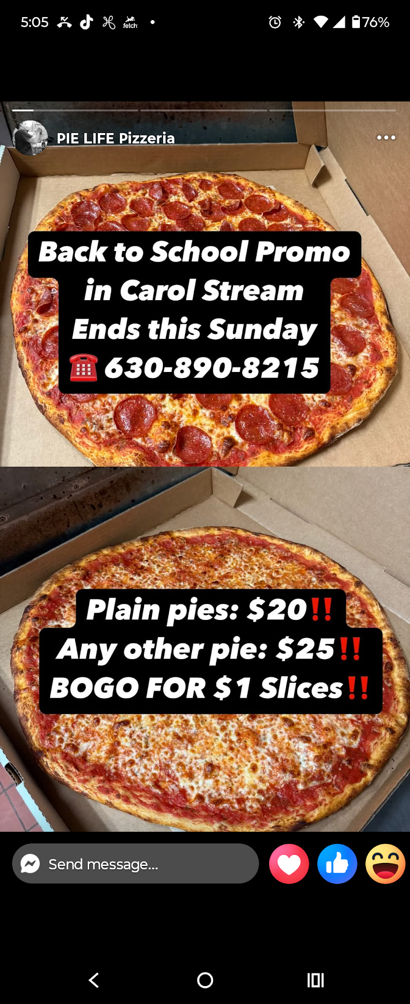 Pie Life Pizzeria Menu