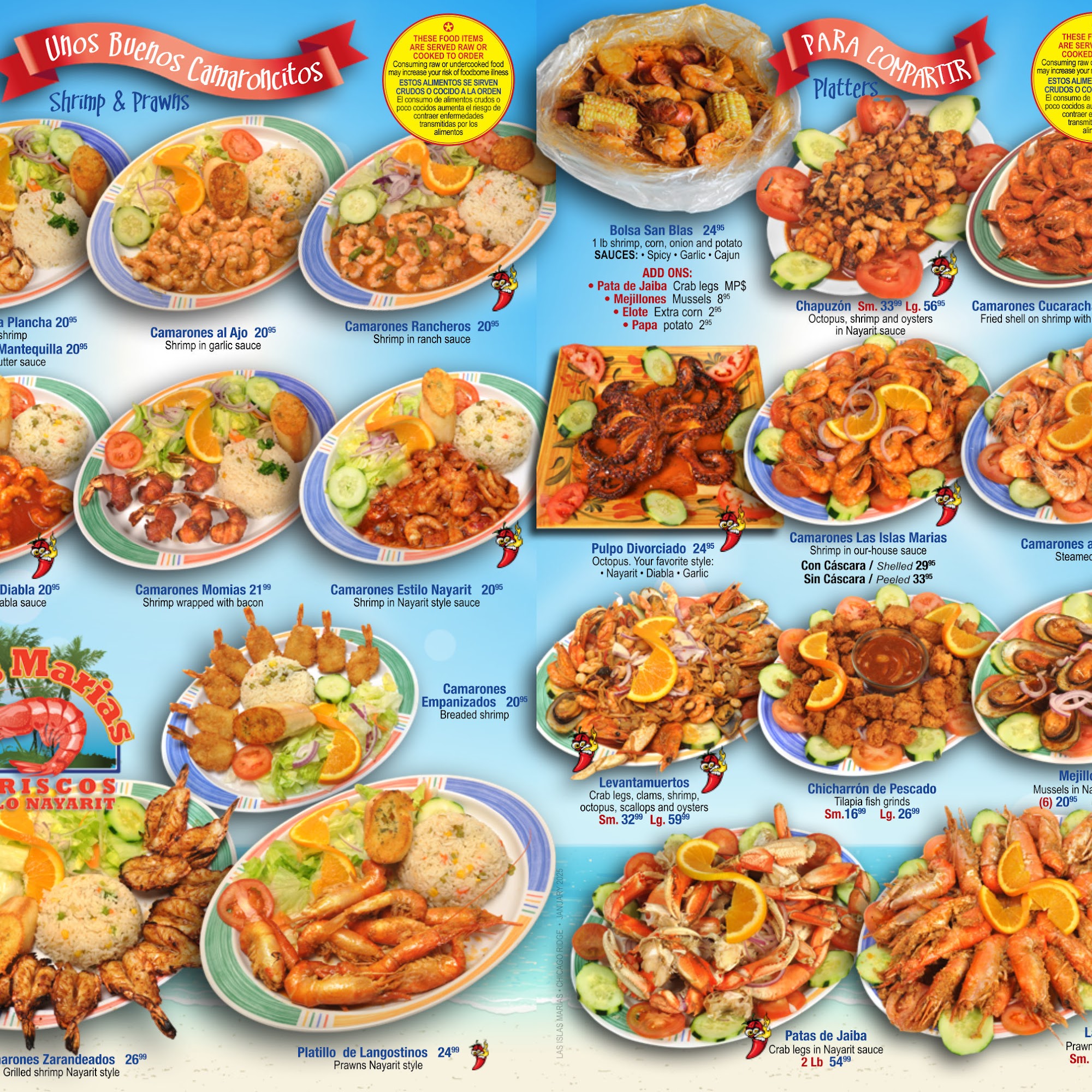 Las Islas Marias Chicago Ridge Menu